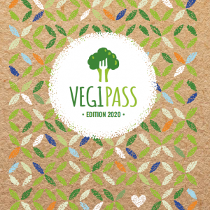 Couverture du guide végétarien et vegan le VegiPass 2020